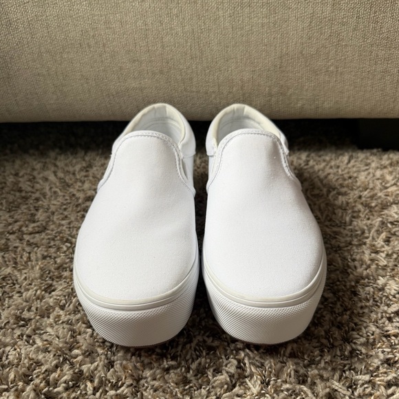 Vans Women's Asher Platform St Shoes Canvas White Size 10 - Picture 3 of 9